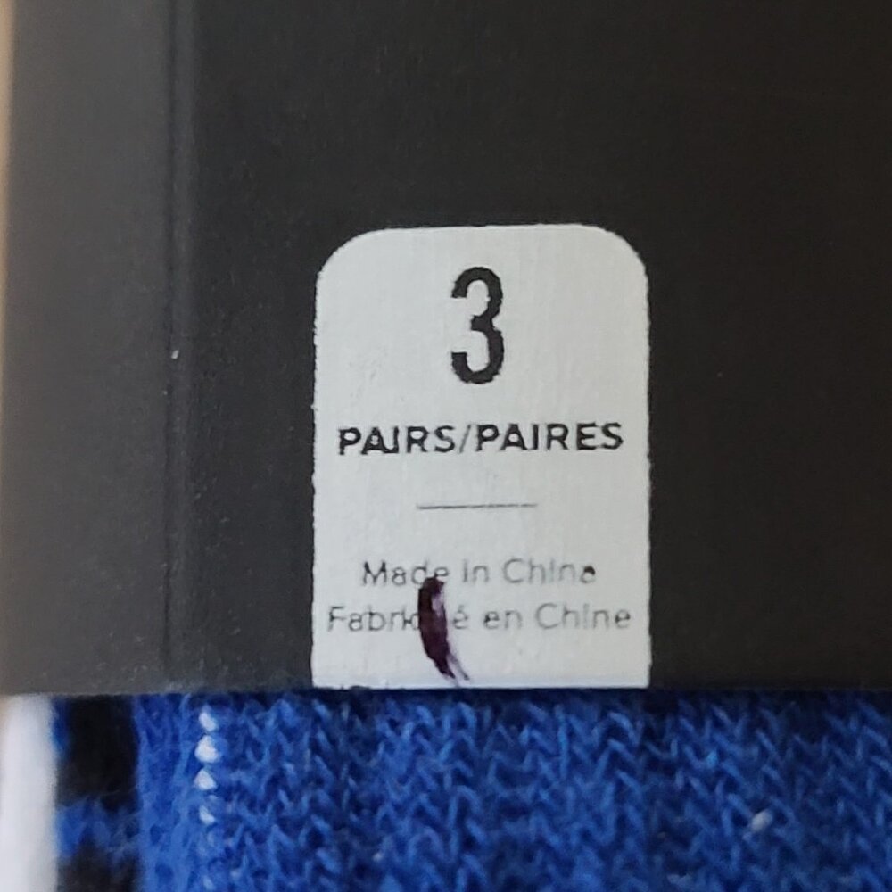 Converse Half Cushion Crew Socks 3 Pack White Blue Mens 6-12 Striped Logo NWT - Picture 11 of 11